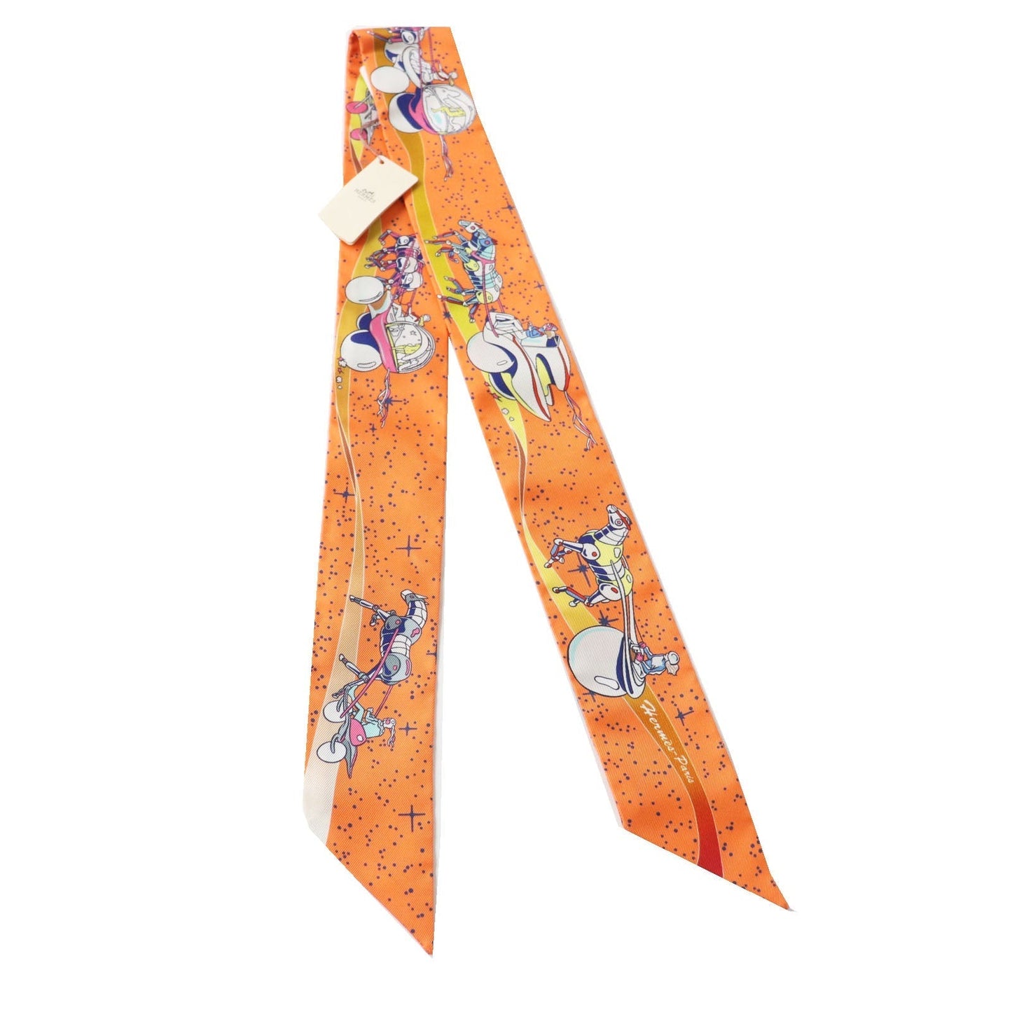 HERMES scarf Main: Silk Orenge/Jaune Twilly Women Used