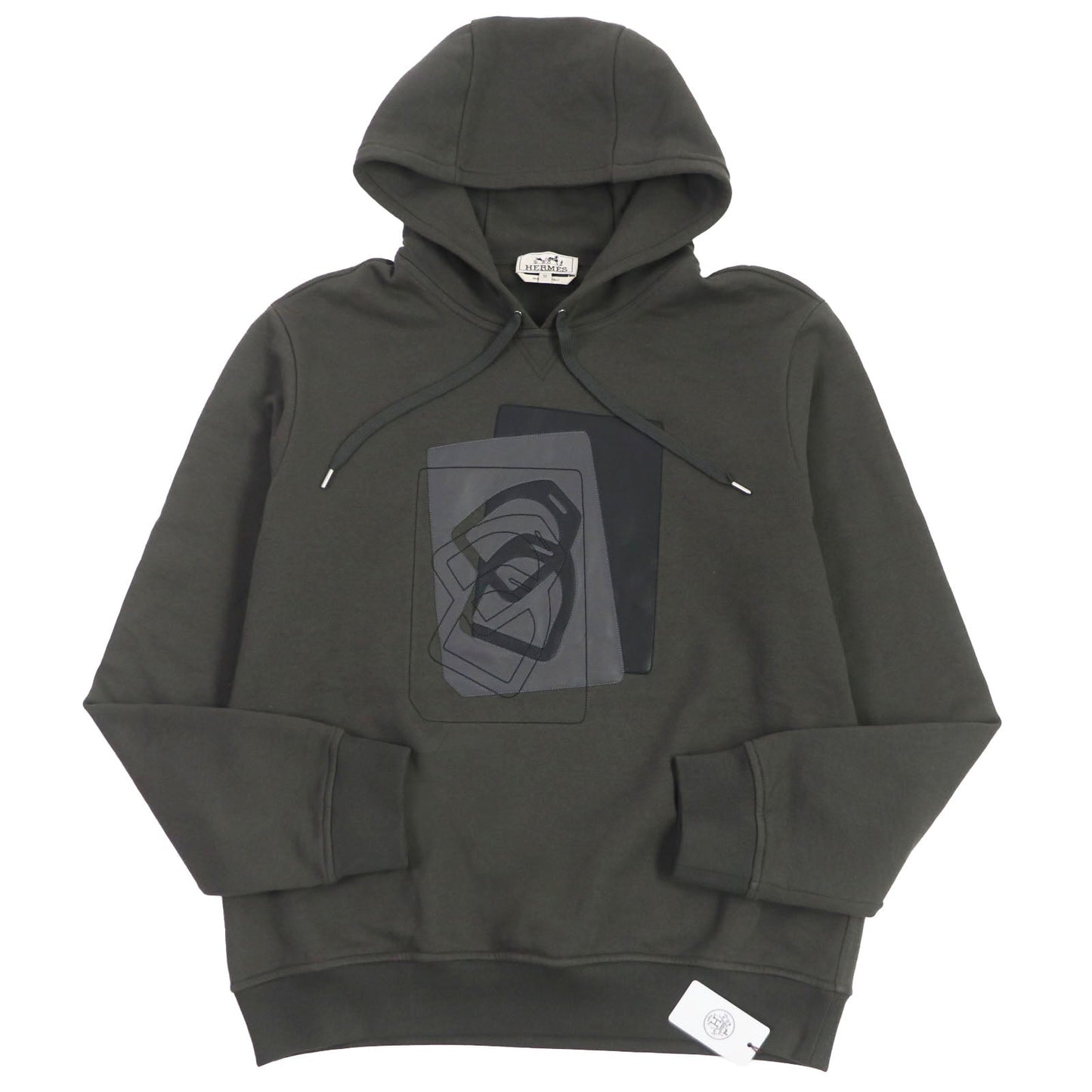 HERMES Hoodie cotton Khaki type M