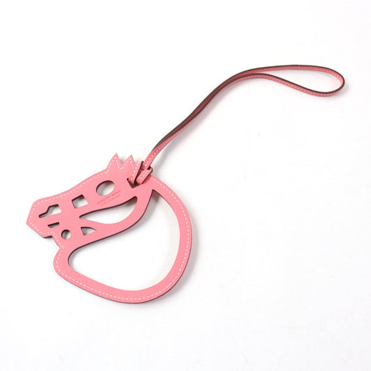 HERMES Bag charm Vaux Swift Rose azare Paddock schbar