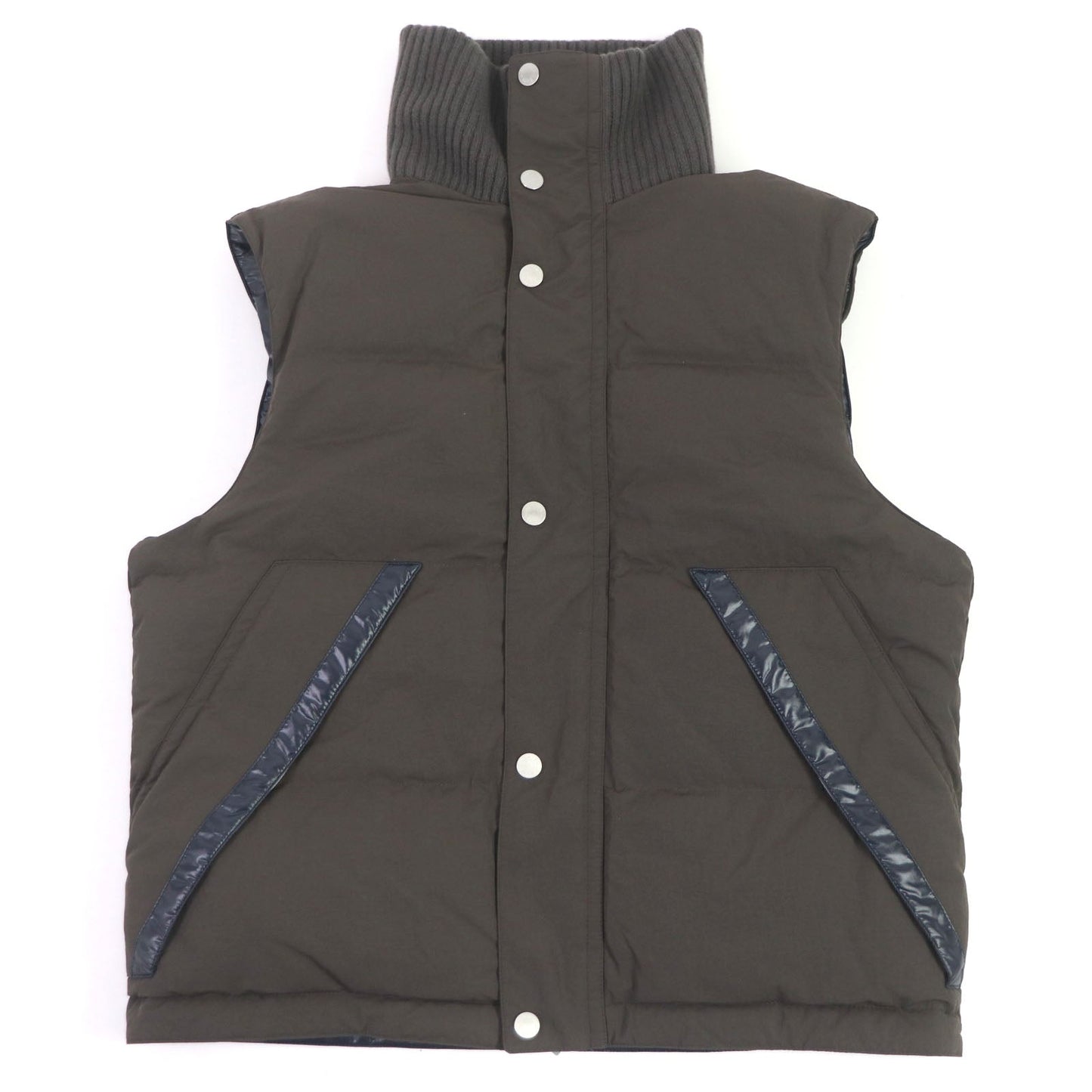 HERMES Down vest Nylon Brown type 50