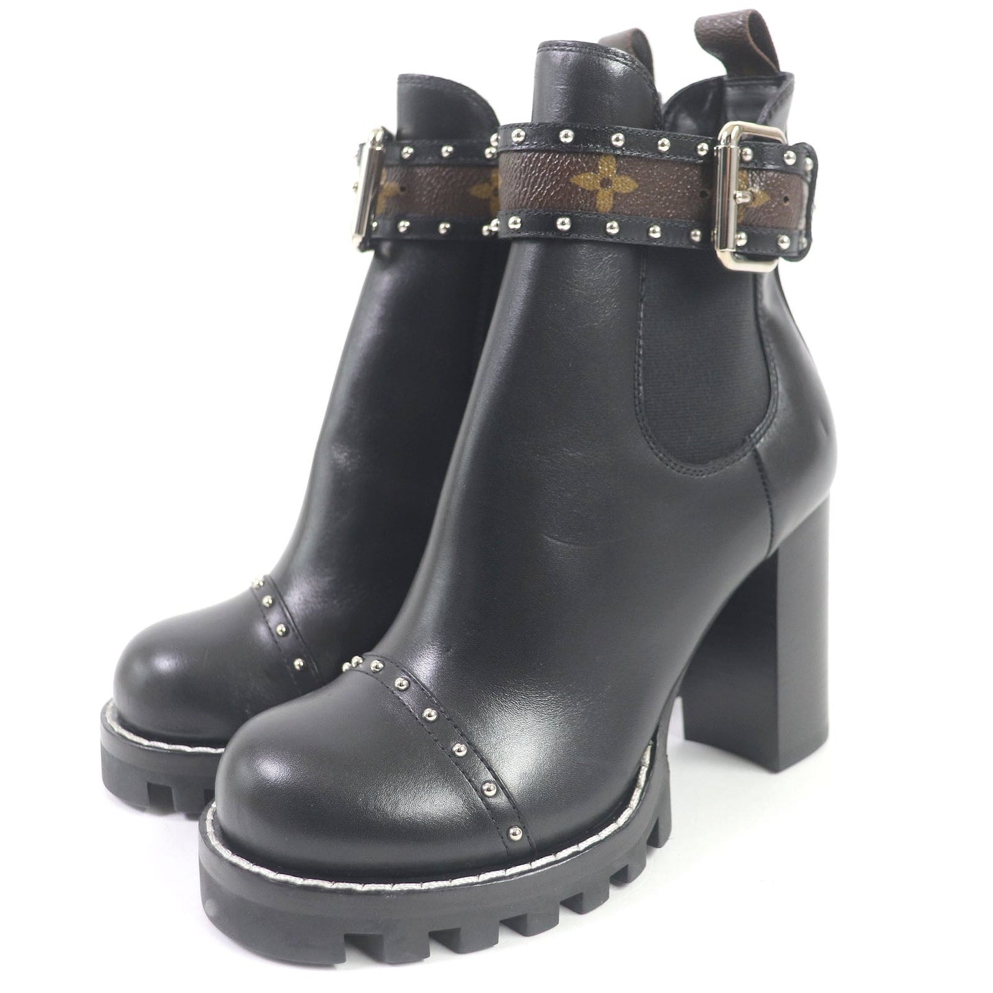 LOUIS VUITTON Ankle boots Main: Leather black Star trail line Women 36 Used
