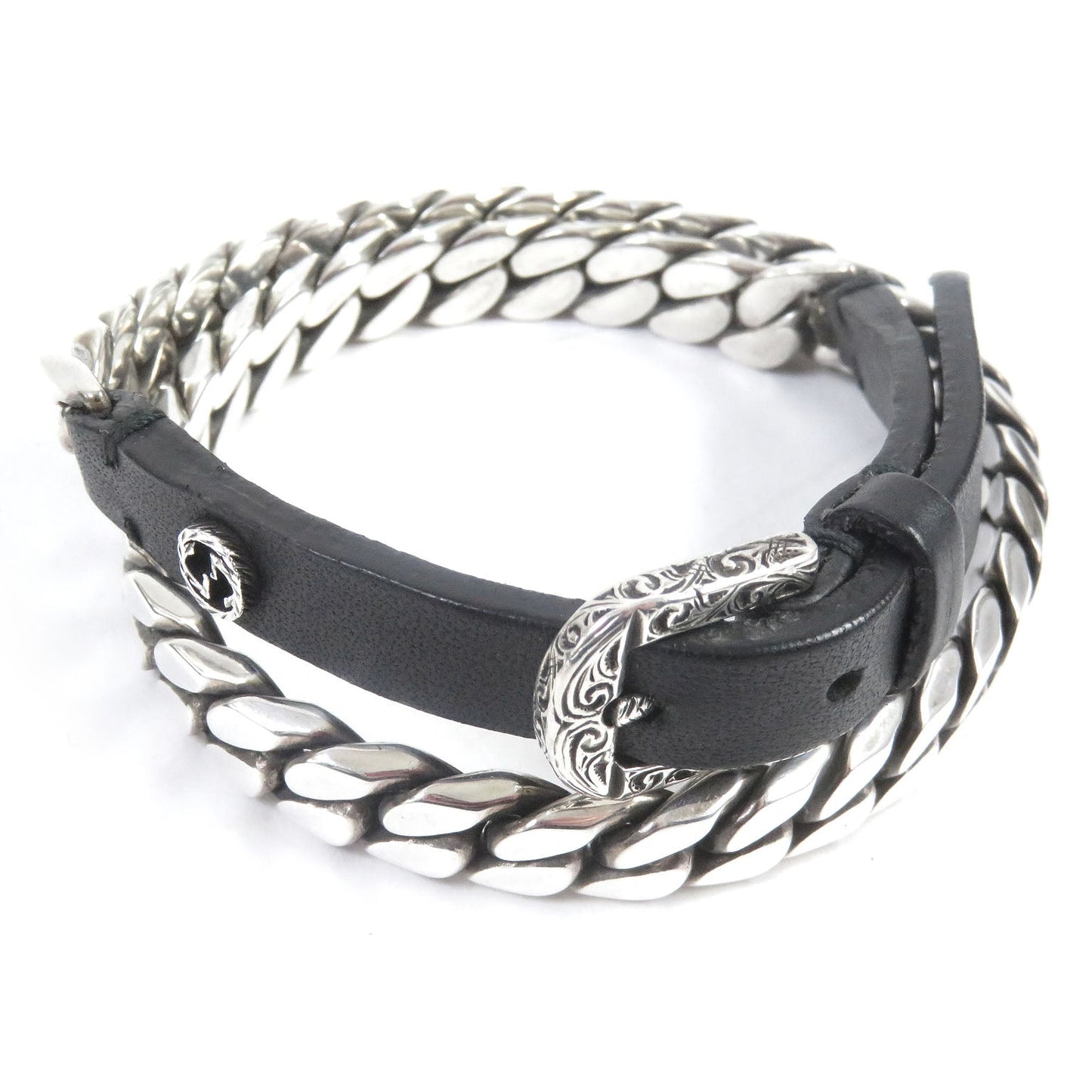 GUCCI bracelet AG925 Silver black