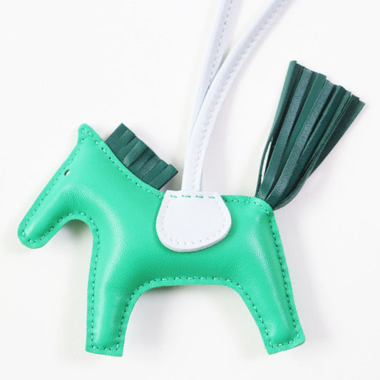HERMES Bag charm Anyo Miro Mint/Malachite/Blue Brume Rodeo Charm PM