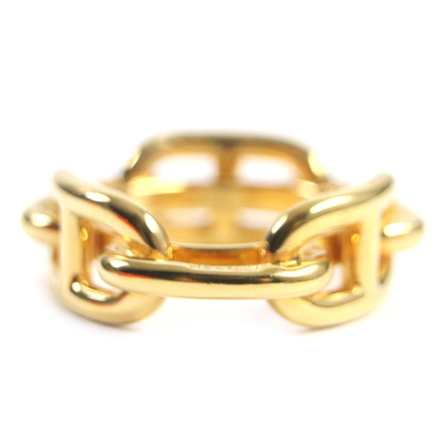 HERMES Scarf ring ― gold Lugate Chene Dunkle