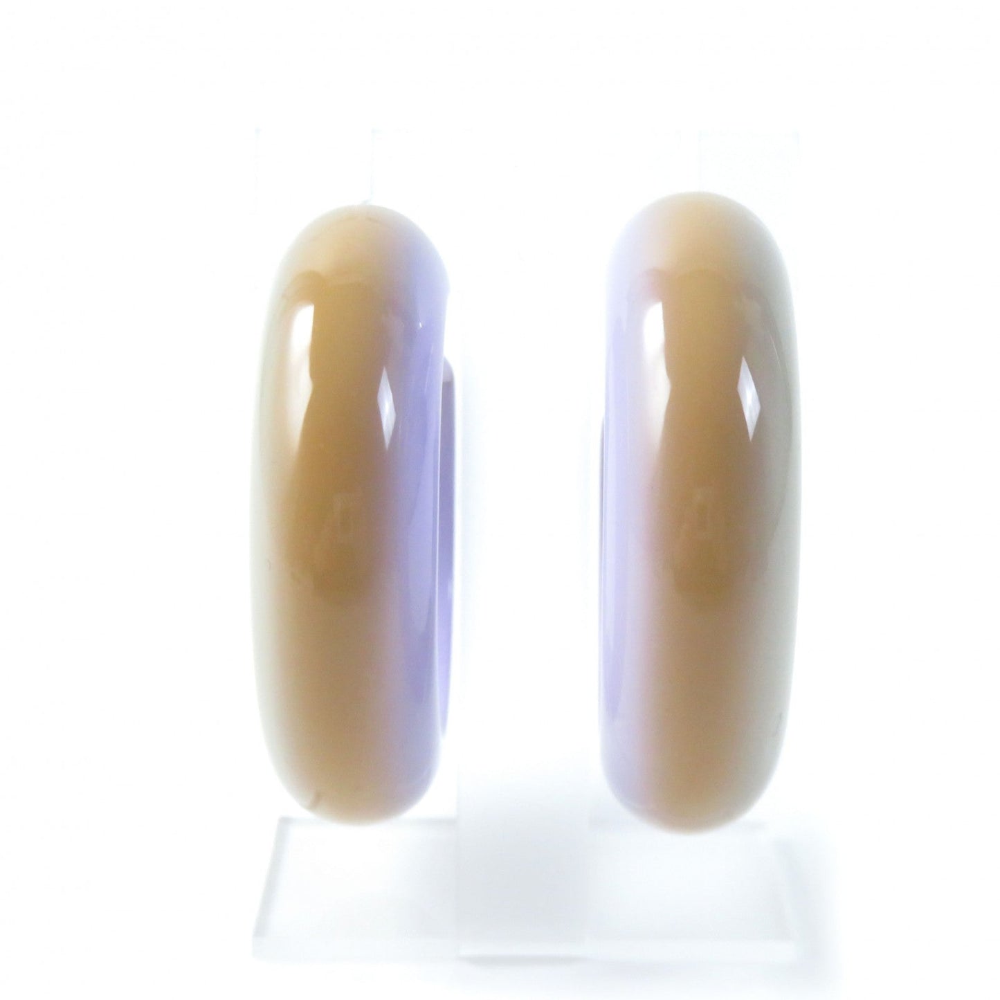 HERMES Pierce Lakkawood Lila Stand Earrings Fusion PM