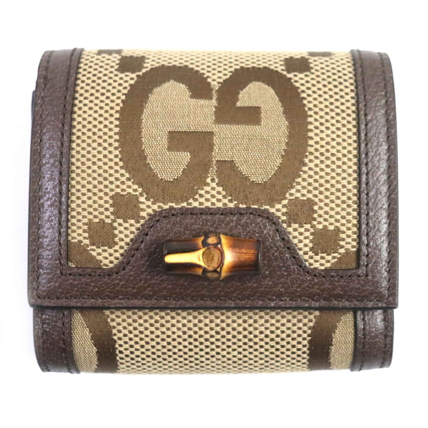 GUCCI Bifold Wallet 658635 canvas Brown Bamboo Diana