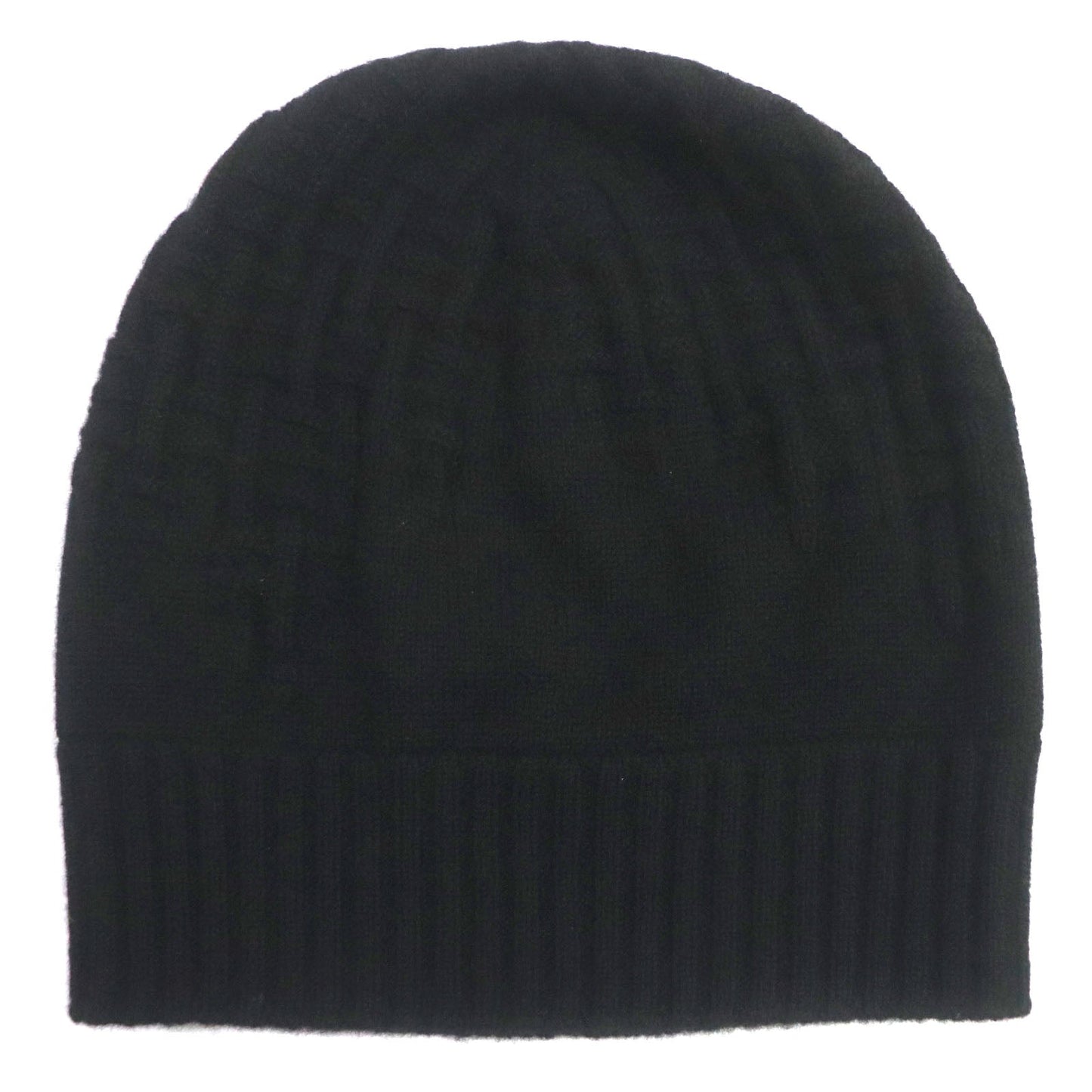 HERMES Knit cap cashmere black S