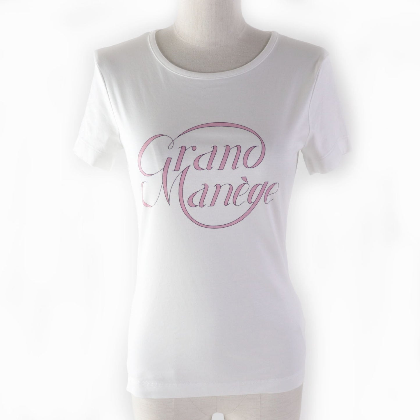 HERMES Short sleeve T-shirt cotton White pink GRAND MANAGE 34