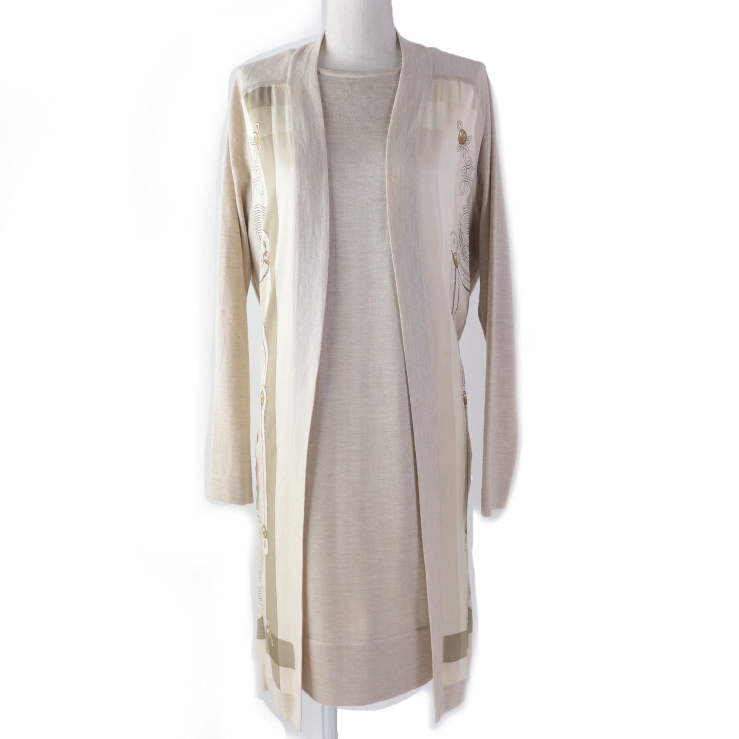 HERMES ensemble silk beige Napoleon 34