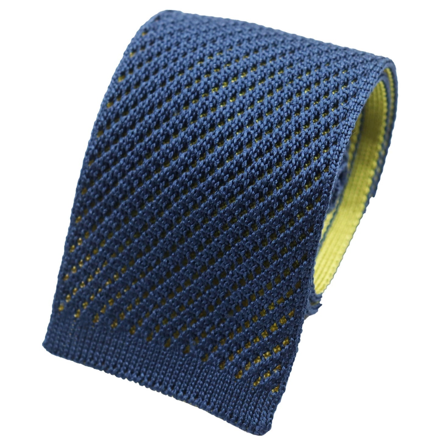 HERMES tie silk Blue yellow