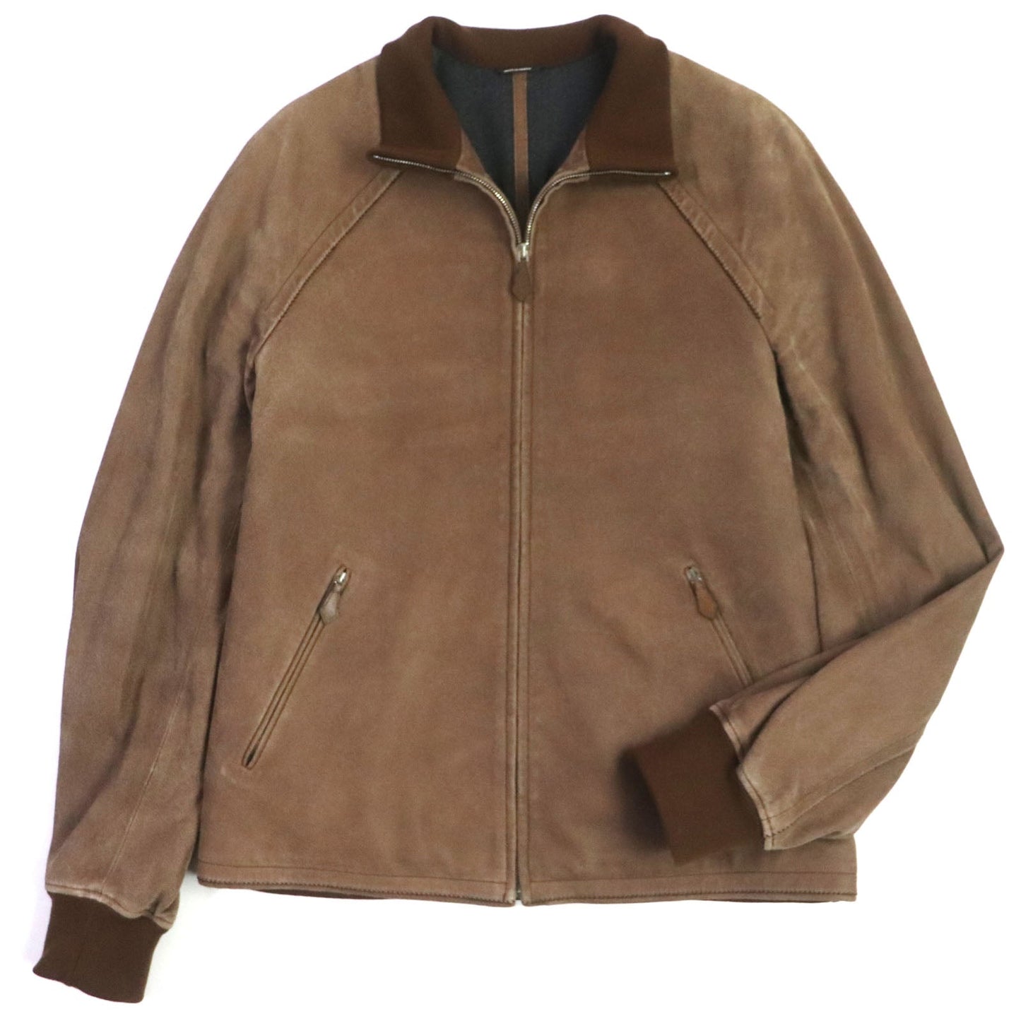 HERMES Blouson Lamb leather Brown 52