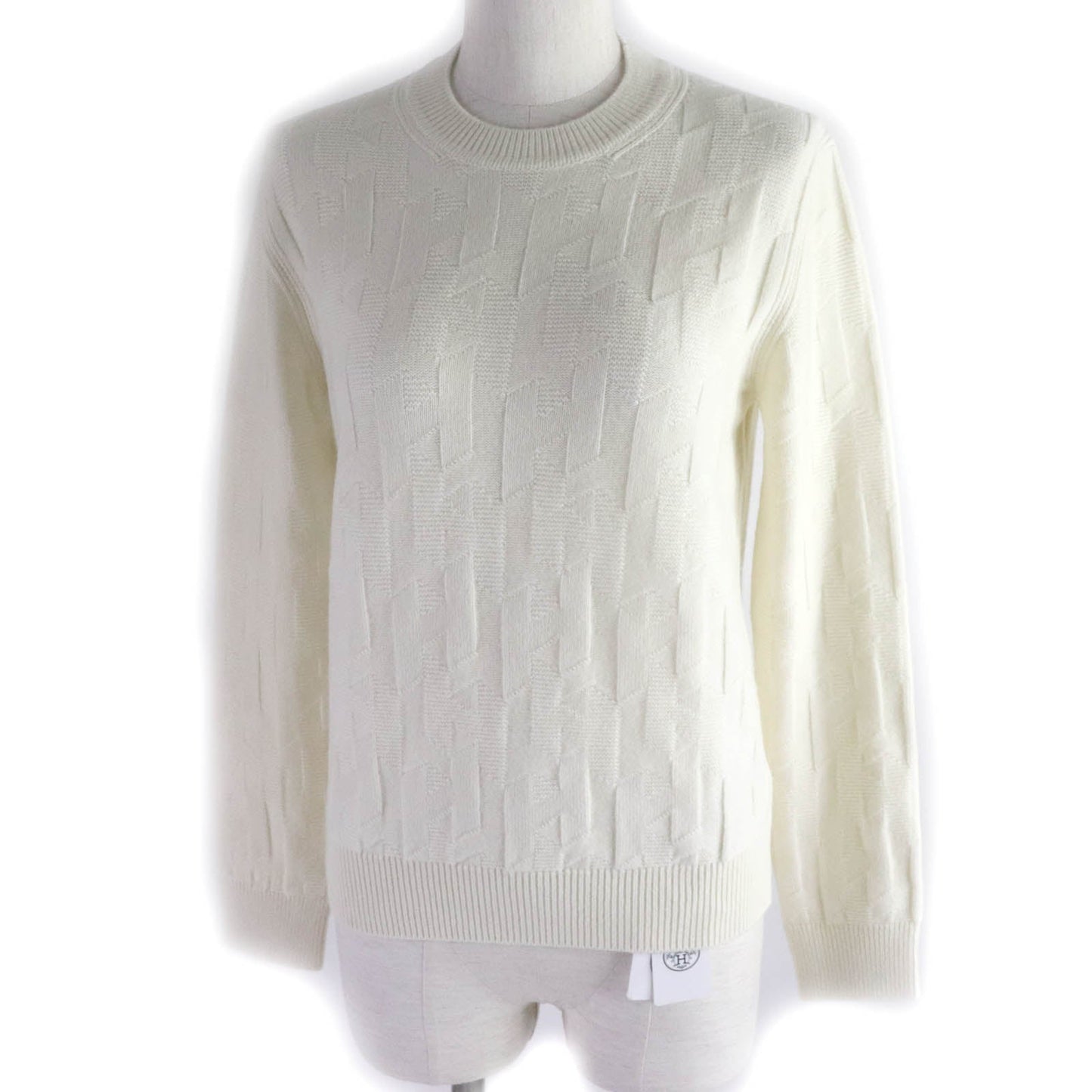 HERMES knit wool Ivory 38