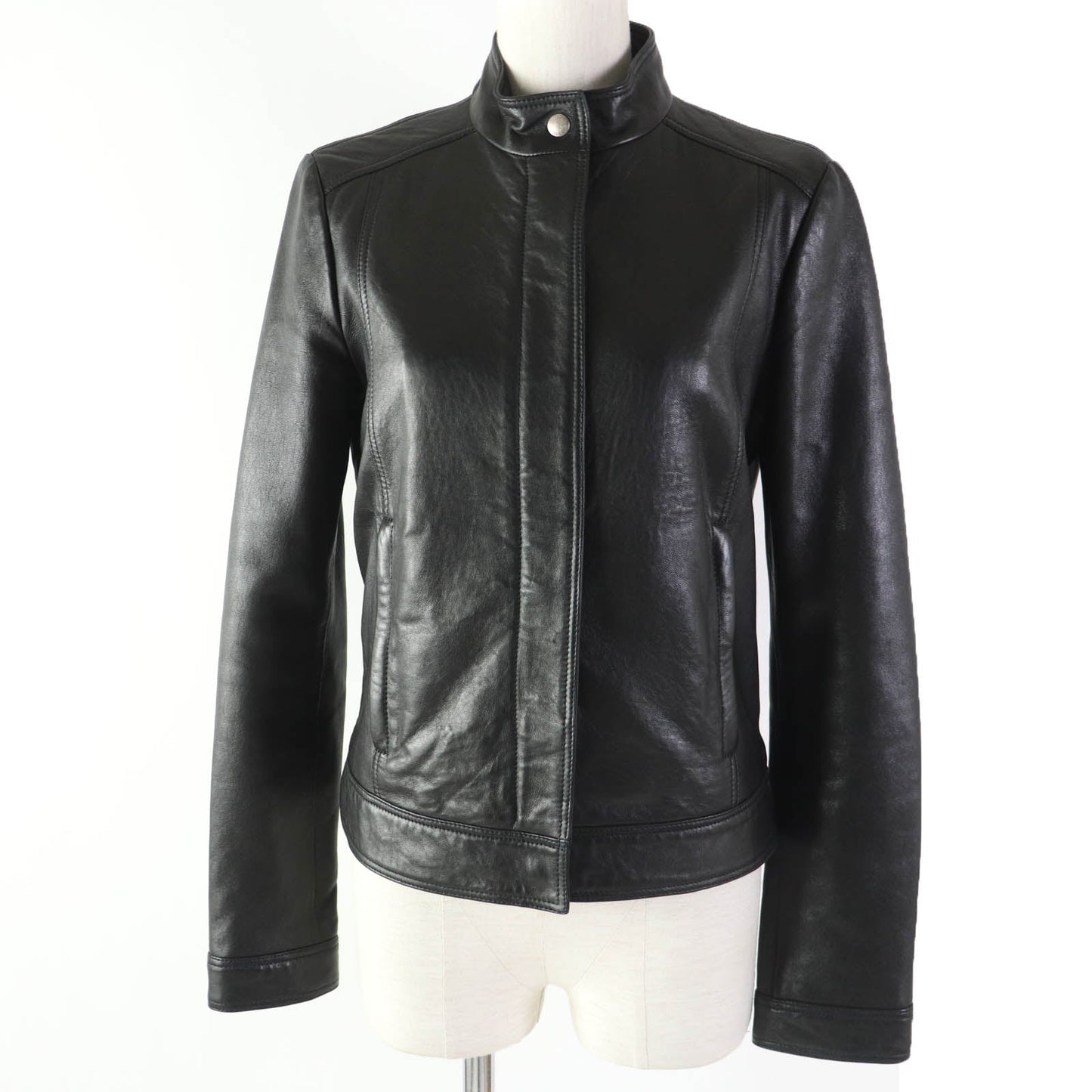 GUCCI Riders jacket 290487 Main: Lamb leather, Lining: 100% rayon black Women 40 Used