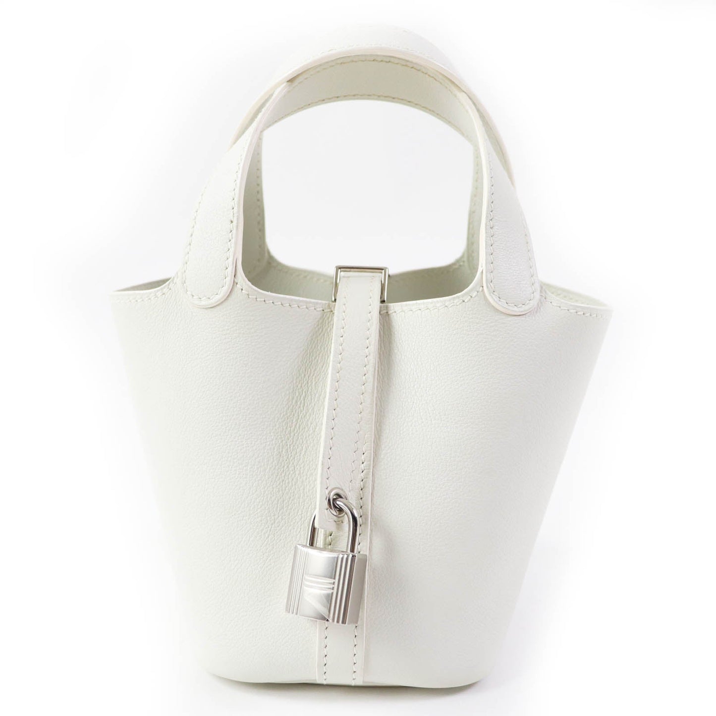 HERMES Handbag Evercolor white picotanlock micro Women Used