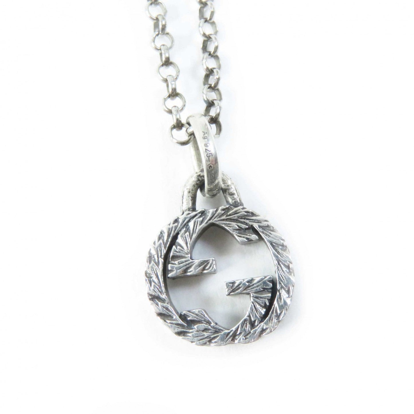 GUCCI Necklace 455535 AG925 Silver Interlocking G