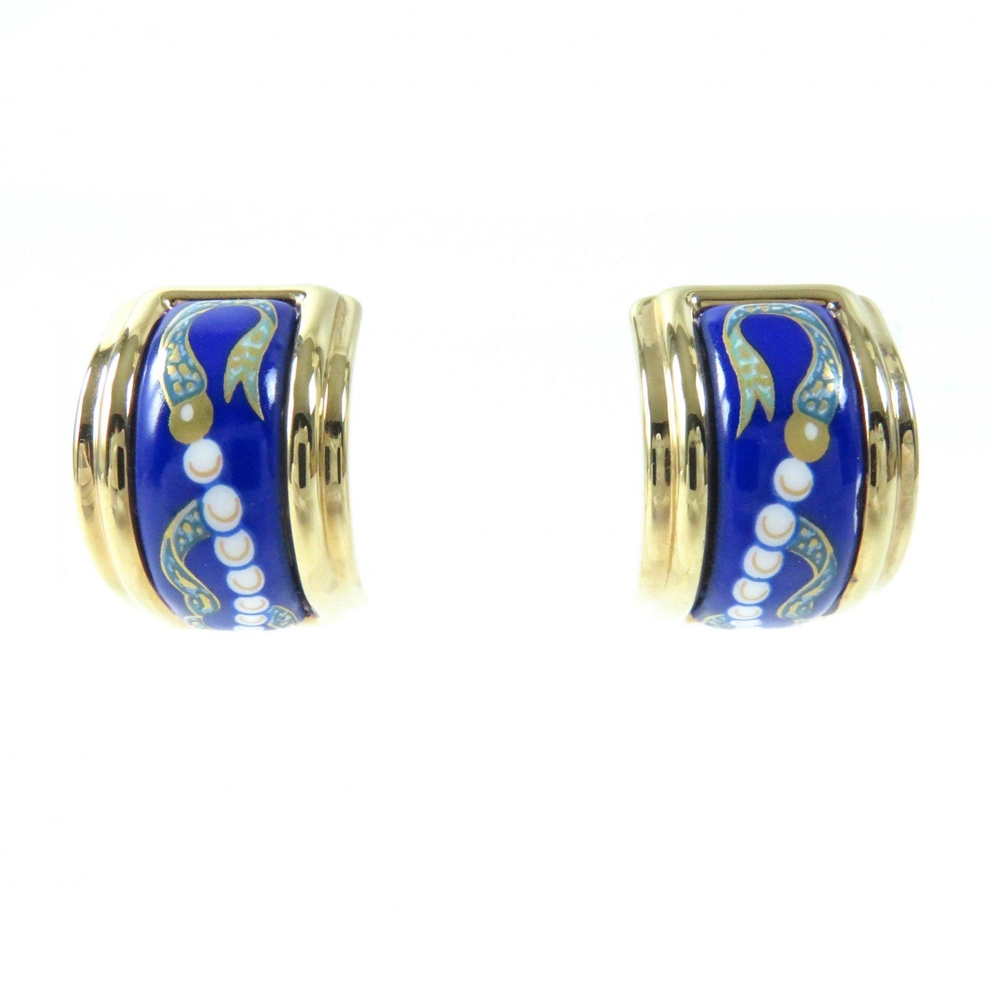 HERMES Earring ― blue Emile