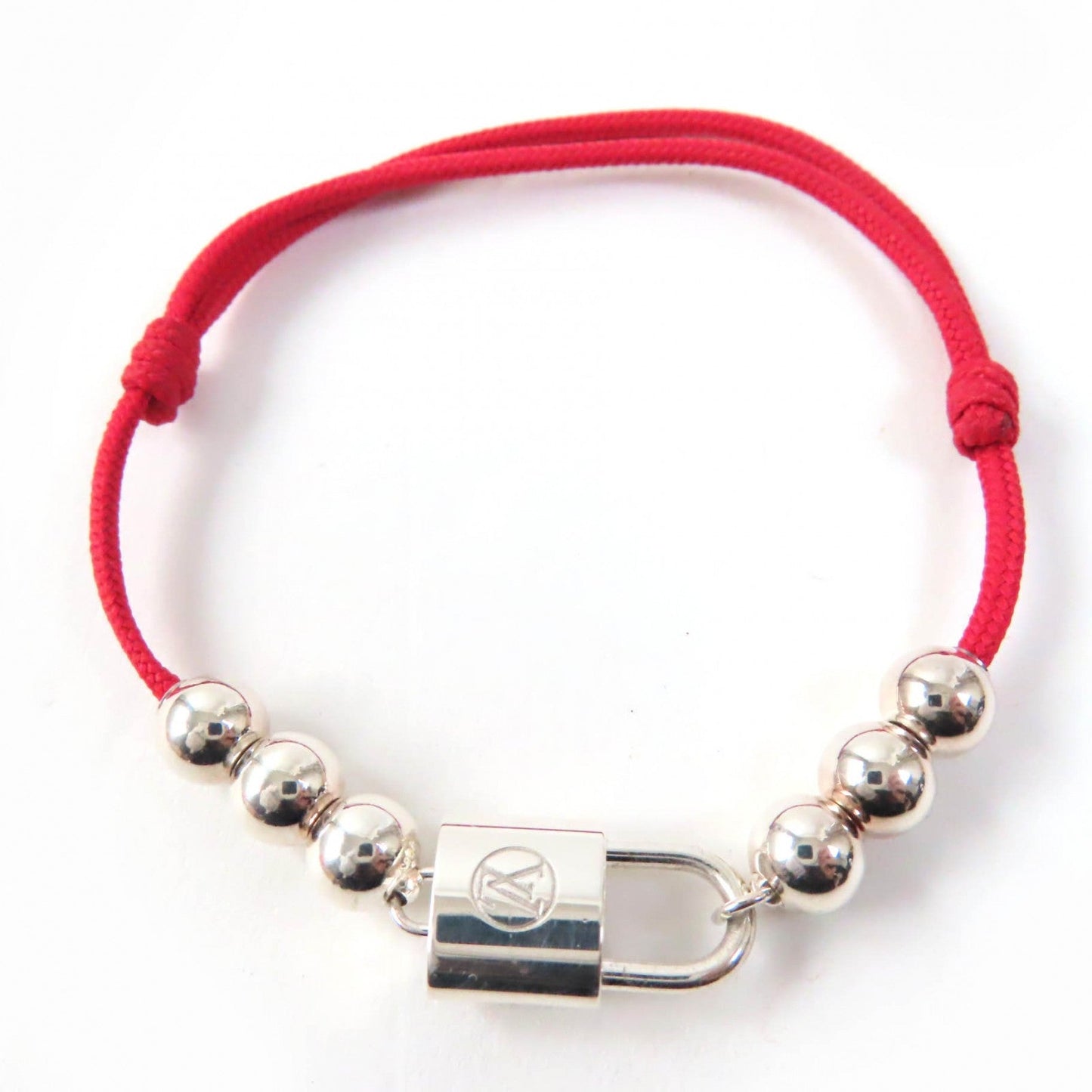 LOUIS VUITTON bracelet Q05784 AG925 Rouge Bracelet Silver Lockit Beads Silver Red