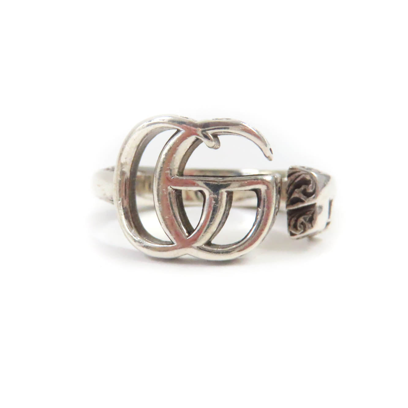 GUCCI Ring 627760 AG925 Silver Double G key ring