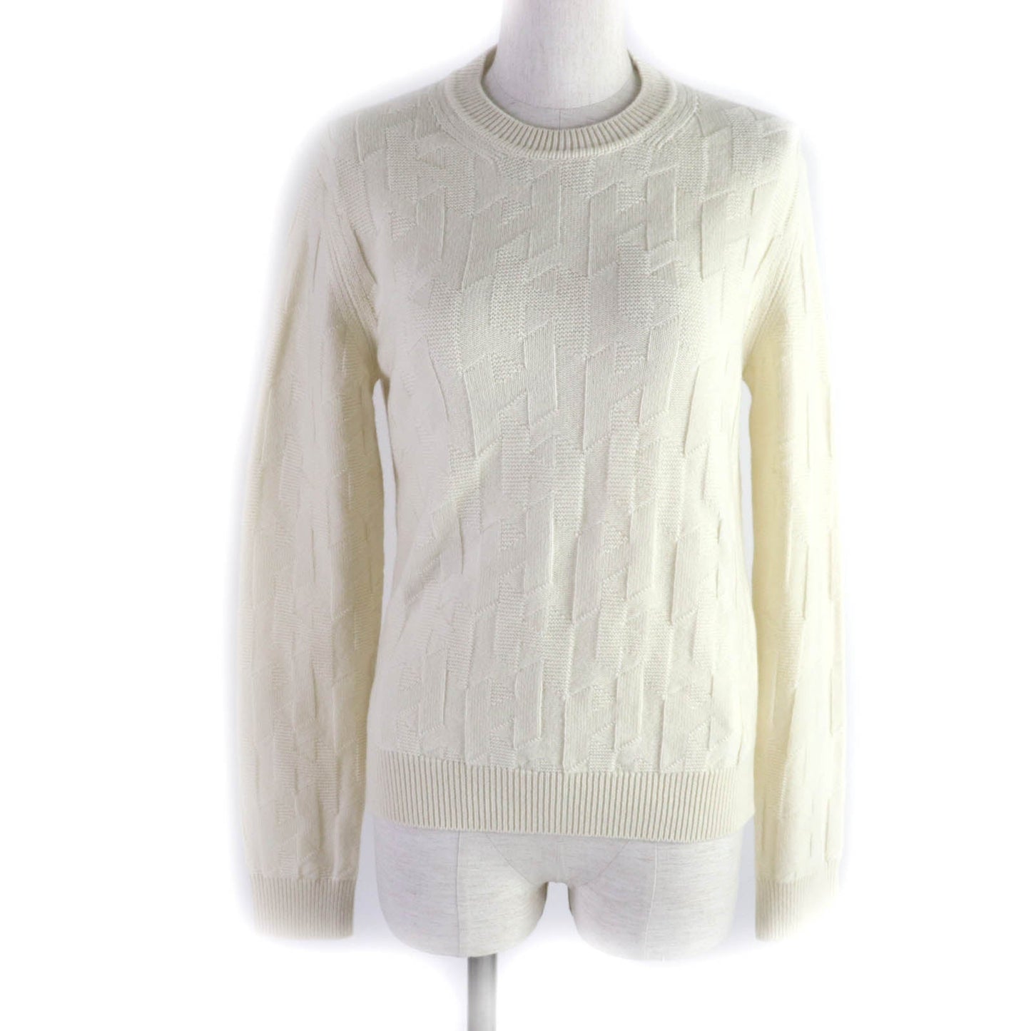 HERMES knit wool Ivory 36