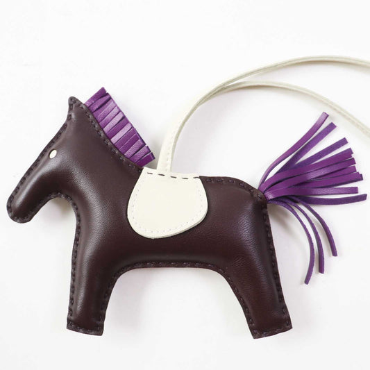 HERMES Bag charm Anyo Miro Rouge Serie Violet Cle Rodeo Charm MM