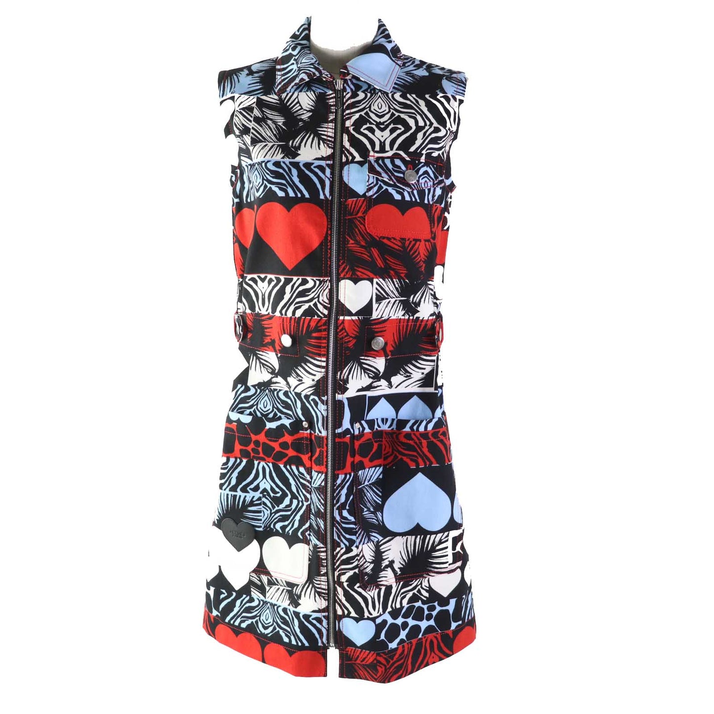 HERMES one piece 3E0551D1 cotton Multi Wild Print Denim 36