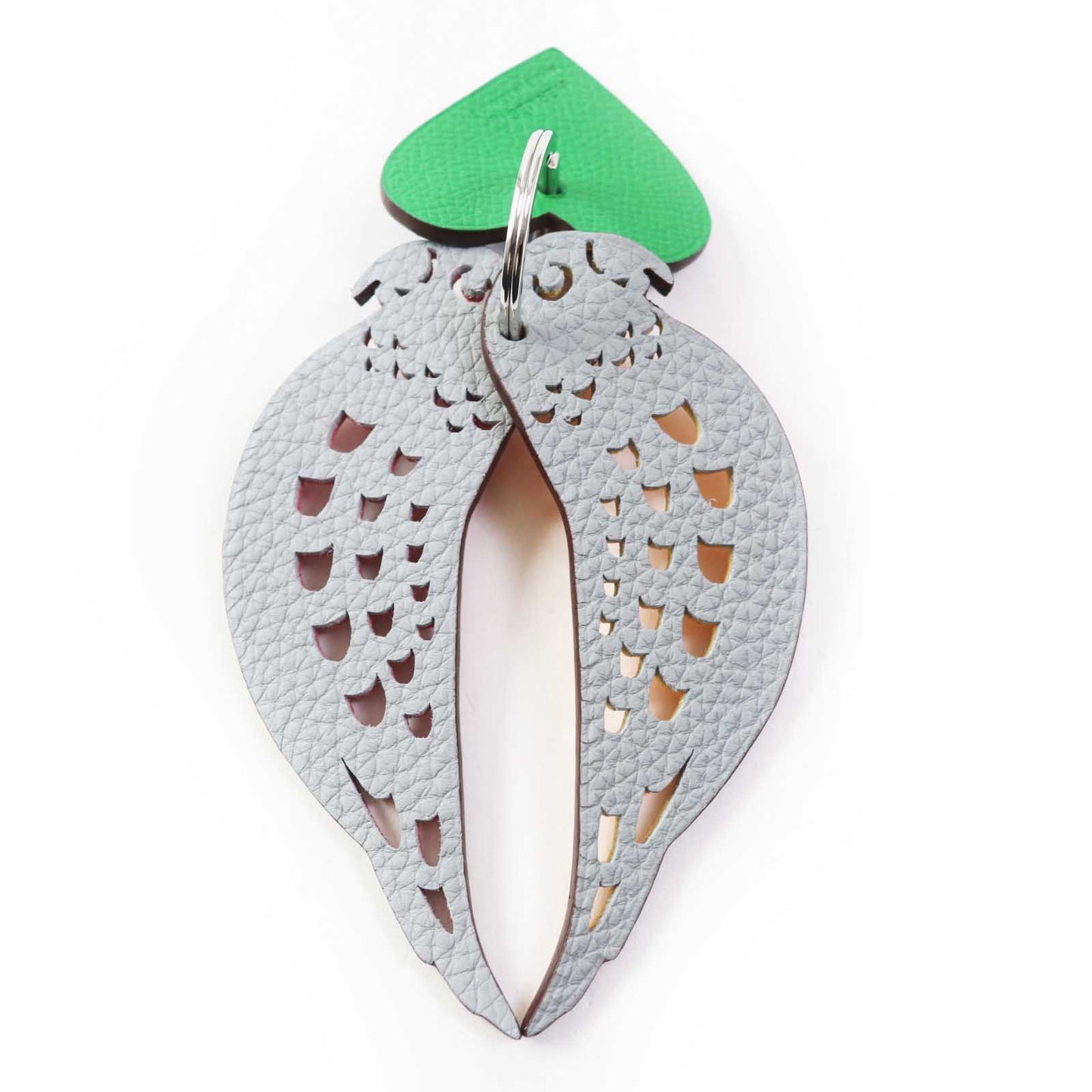 HERMES key ring leather Multi Petit Ash