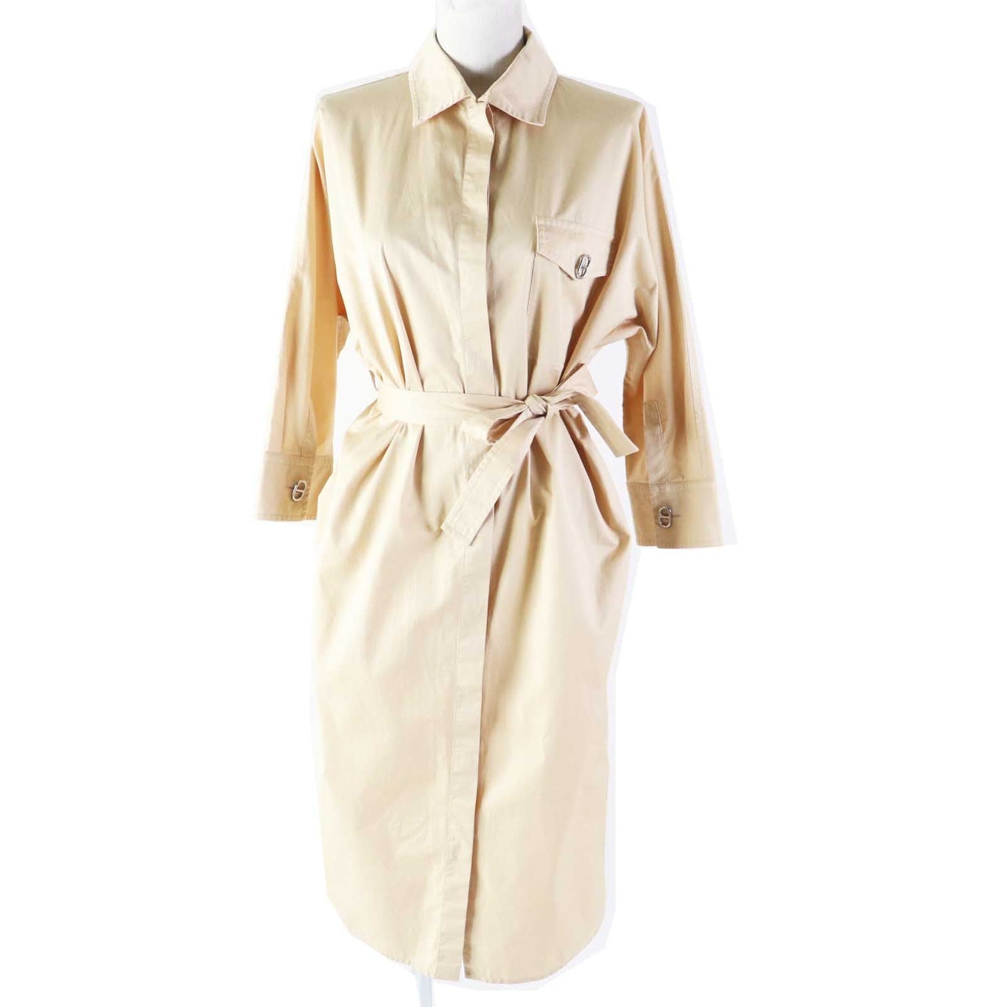 HERMES one piece 3E0548DX silk beige 34