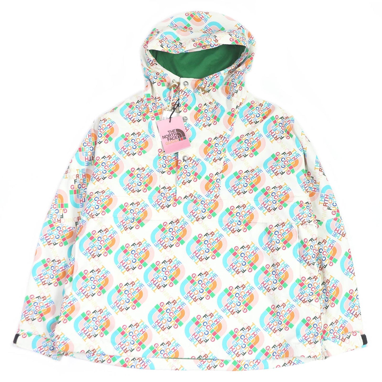 GUCCI Mountain Hoodie 671467 Main: 100% nylon, some parts: 100% polyester Ivory mens M Used