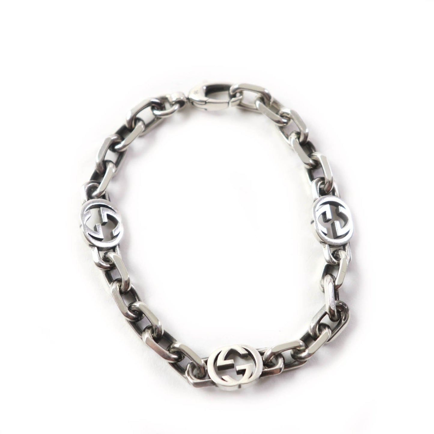 GUCCI bracelet 620798 AG925 Silver Interlocking Silver bracelet 16