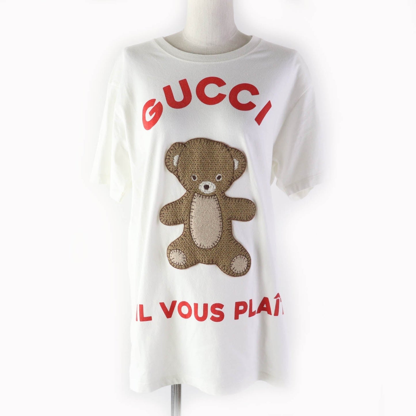 GUCCI Short sleeve T-shirt 717422 XJFNE cotton white XS