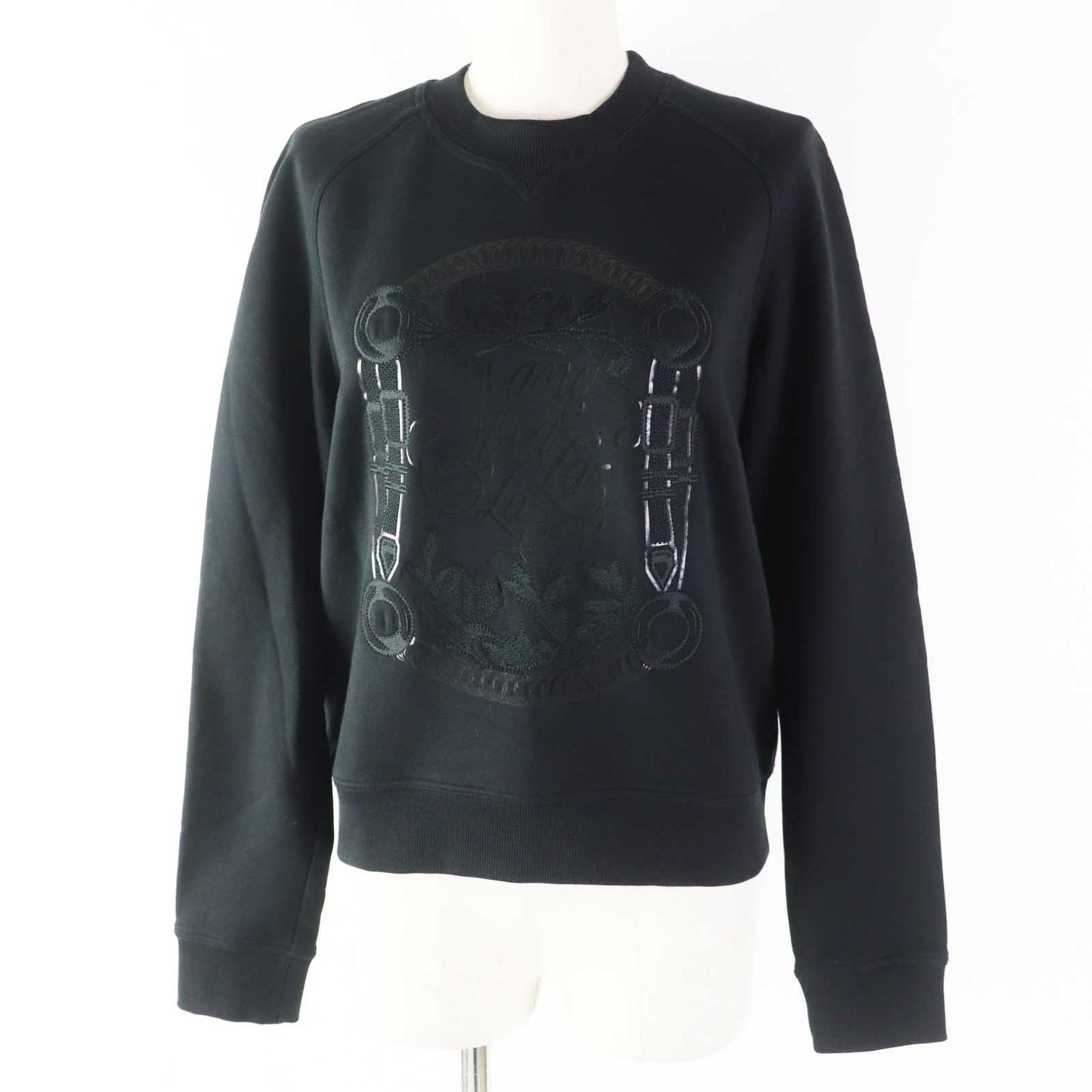 HERMES sweat 2E4609DQ cotton black 36