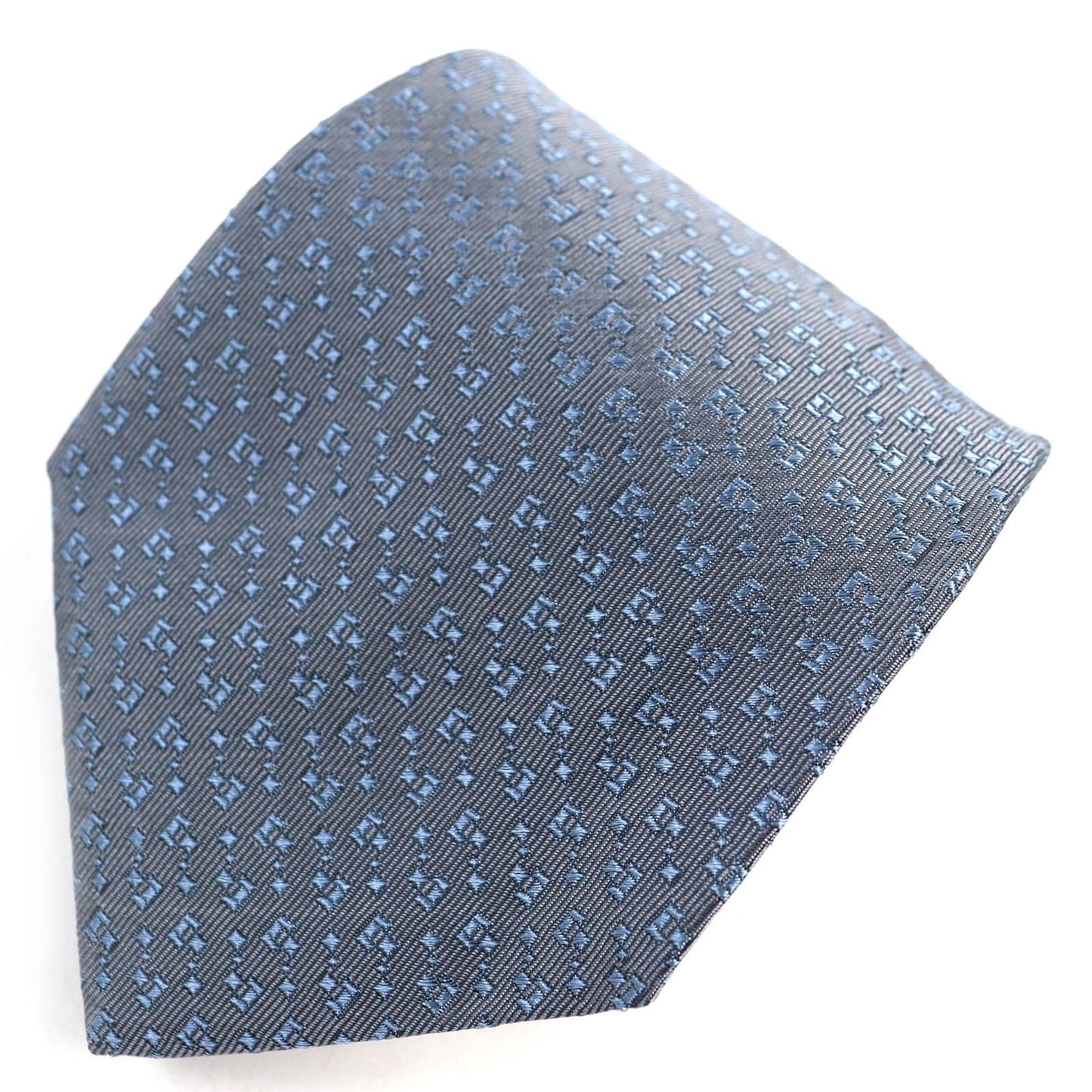 GUCCI tie silk Gray Blue
