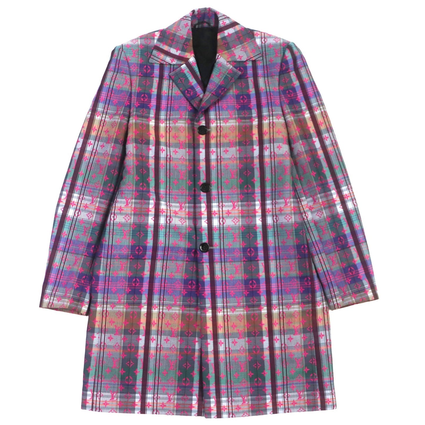 LOUIS VUITTON Chester coat wool Pink multi 48