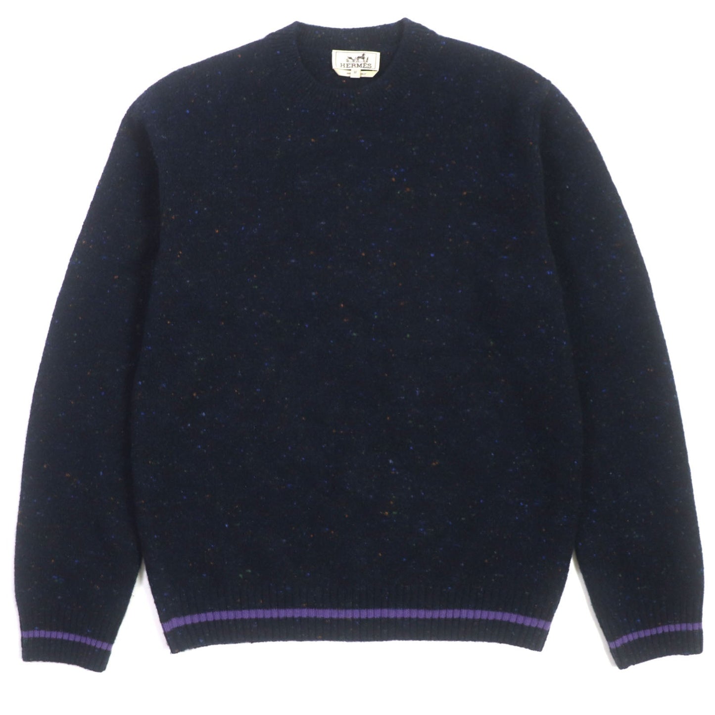 HERMES sweater wool Navy M