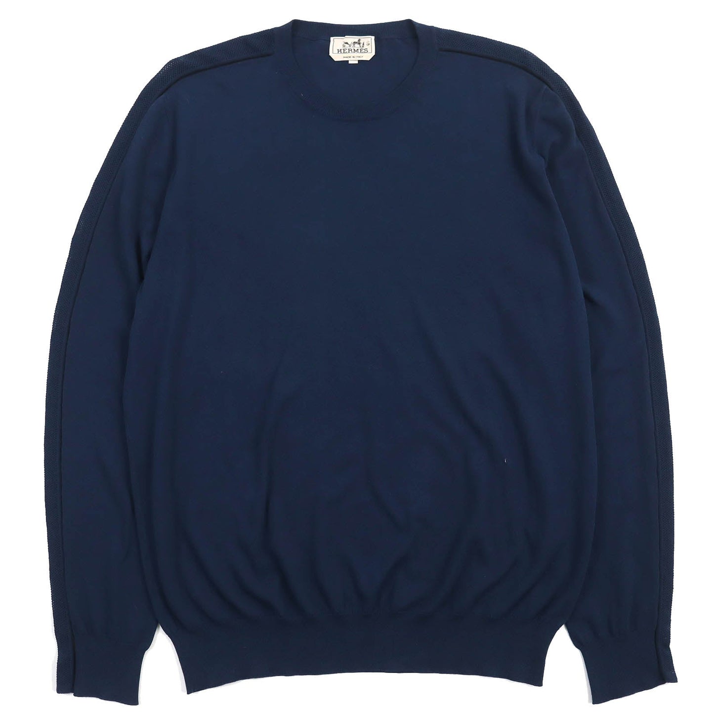 HERMES knit cotton Navy XL