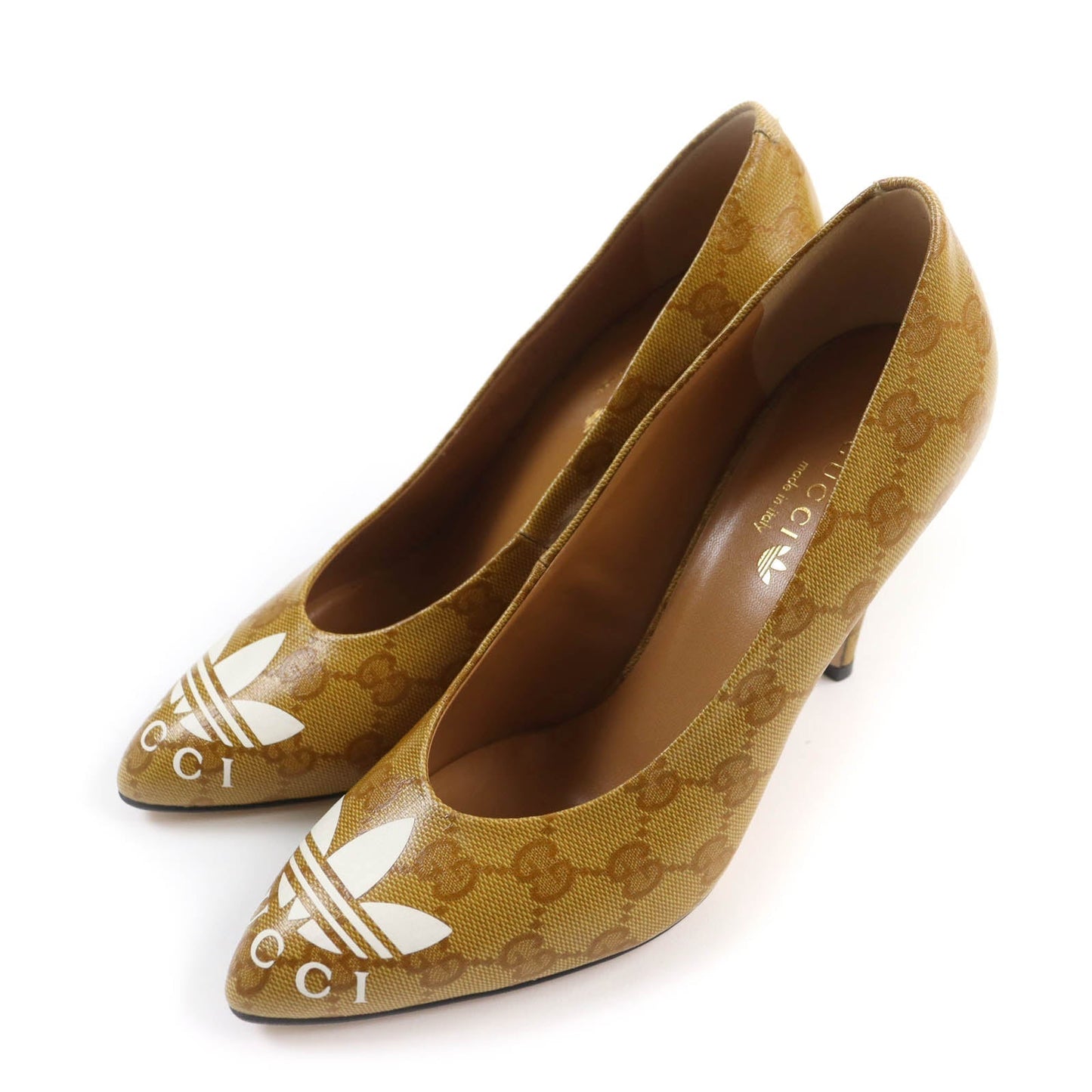 GUCCI pumps 702221 leather Brown 37