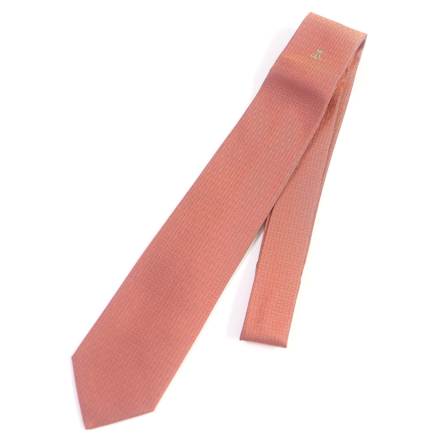 HERMES tie silk Orange