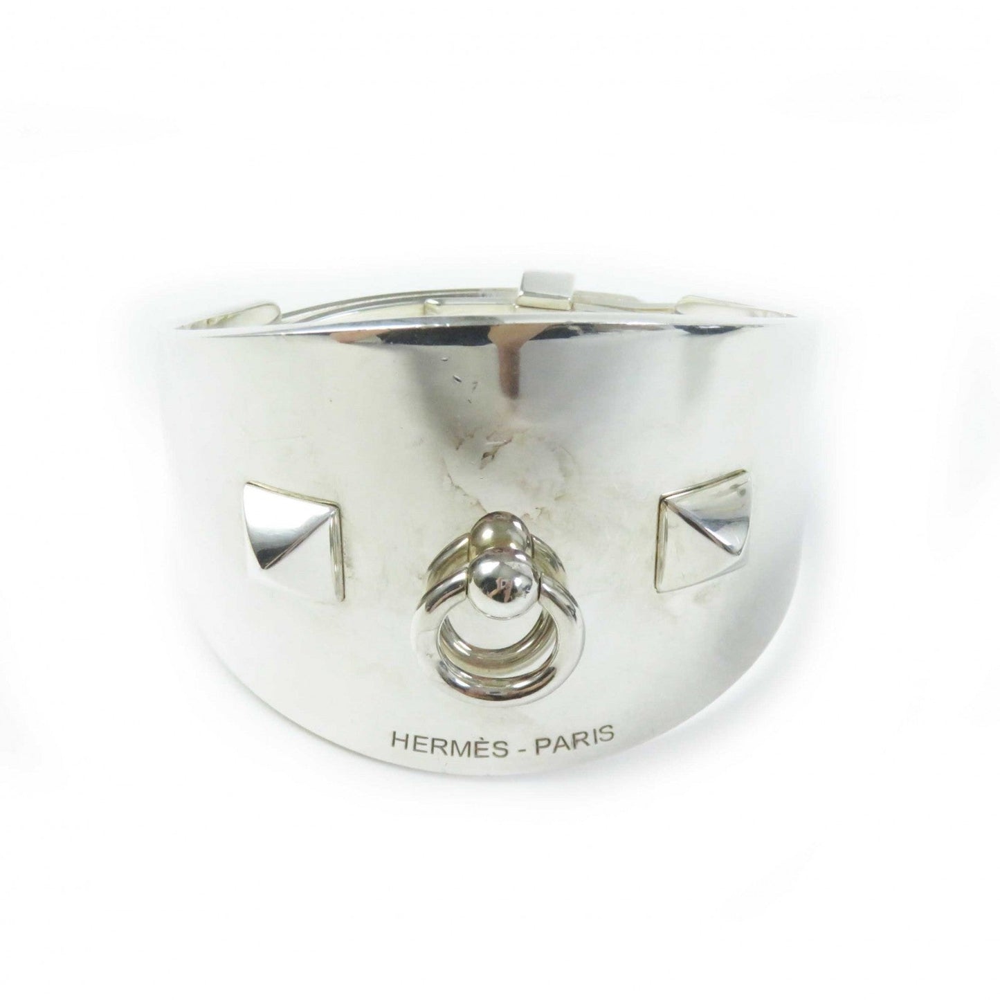 HERMES Bangle AG925 Silver Collier de Sian Rock