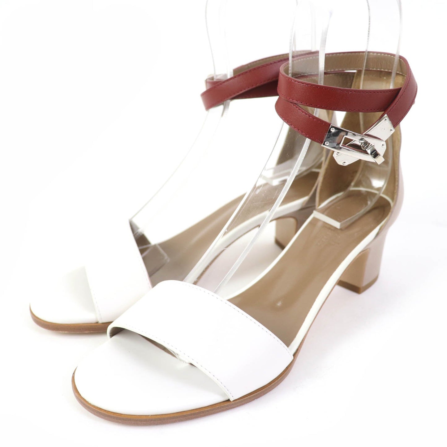 HERMES Sandals leather multicolor Money 36.5
