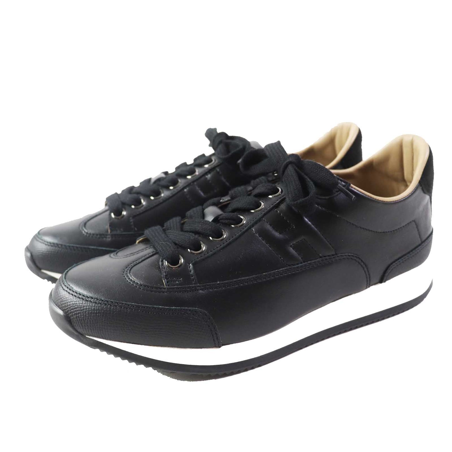 HERMES sneakers Main: Leather black Trail Women 37.5 Used