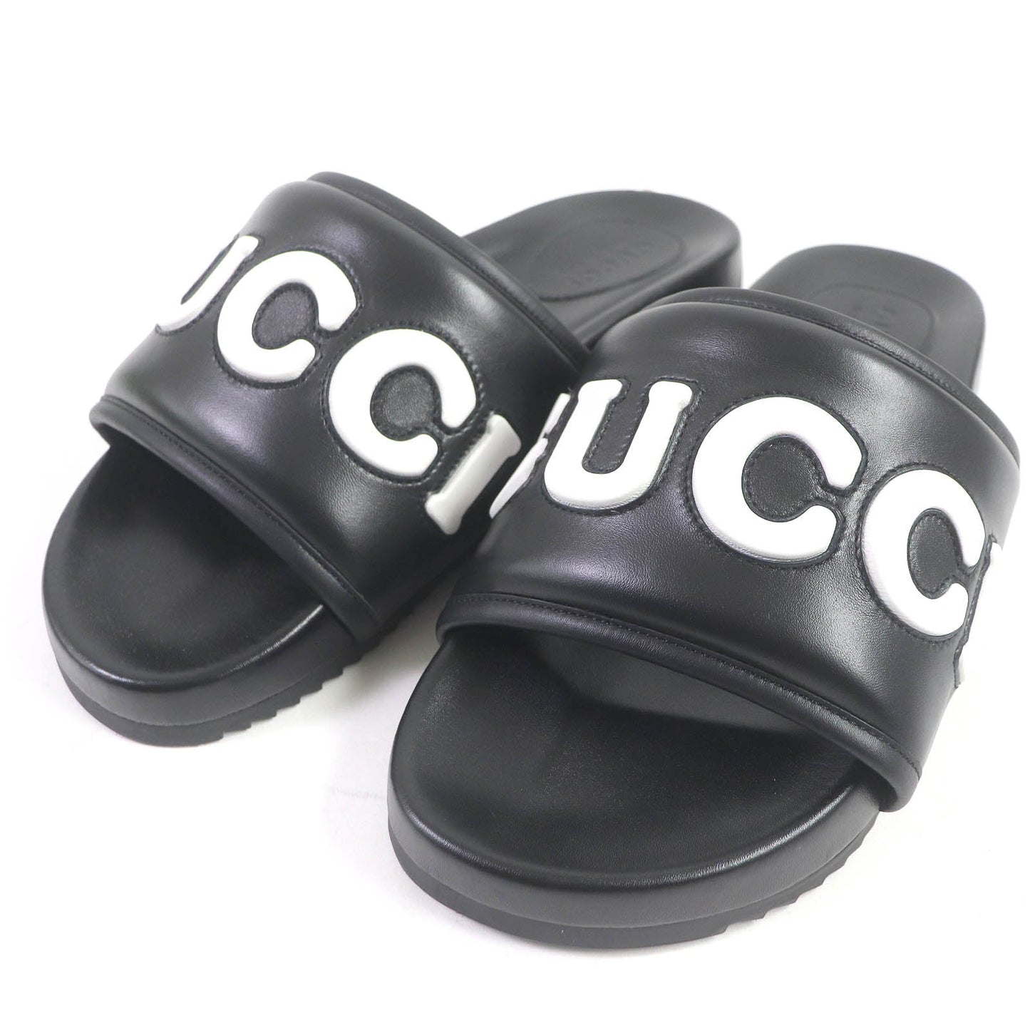 GUCCI Sandals 742009 leather black 10