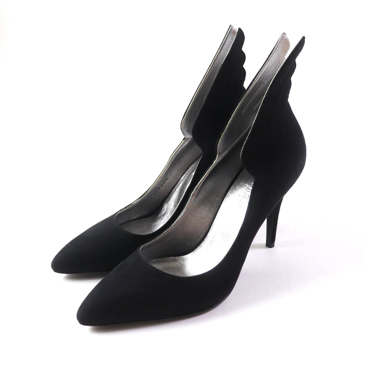 HERMES pumps Suede leather black Vector 35