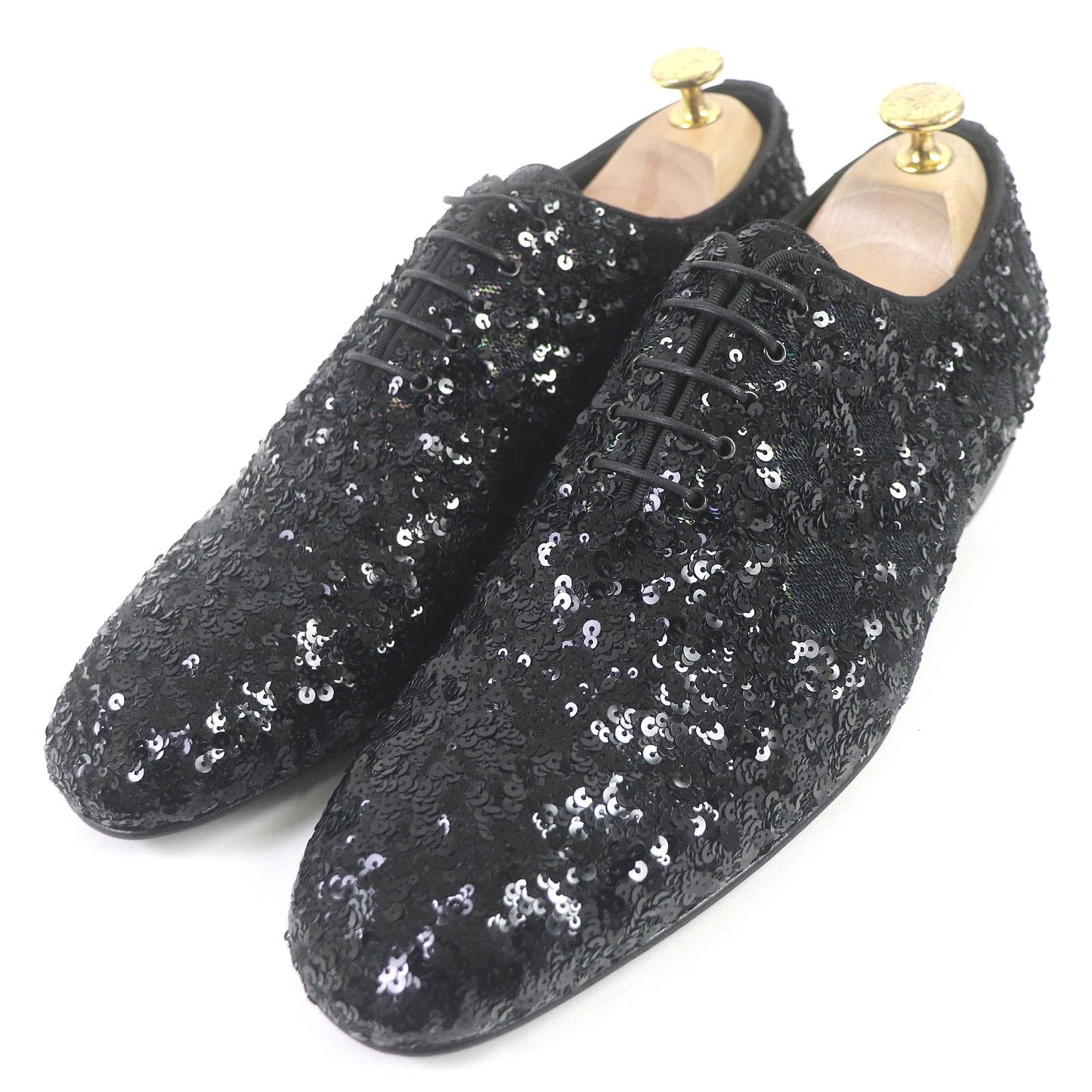 LOUIS VUITTON Dress shoes Main: Leather, Sequins black mens 7 Used