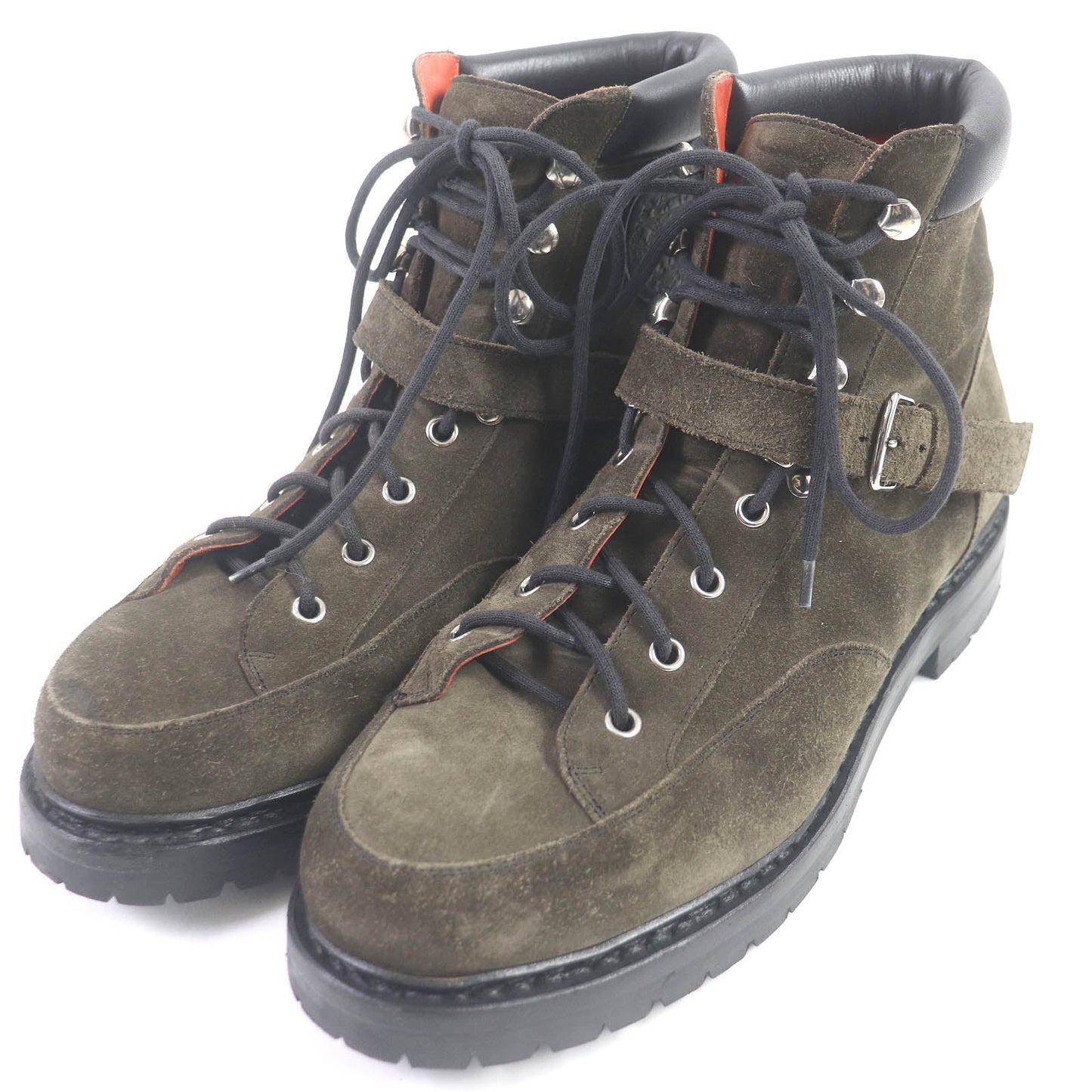 HERMES boots Main: Suede Khaki type hiking mens 40 Used