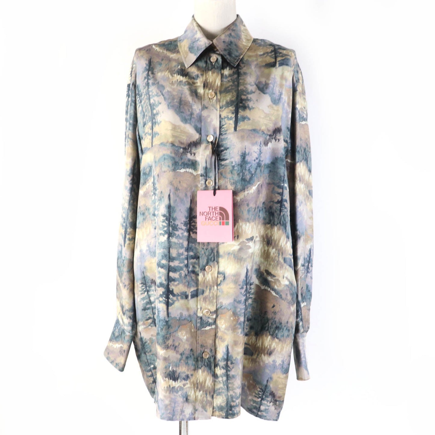 GUCCI Long sleeve shirt 671148 silk multicolor 40