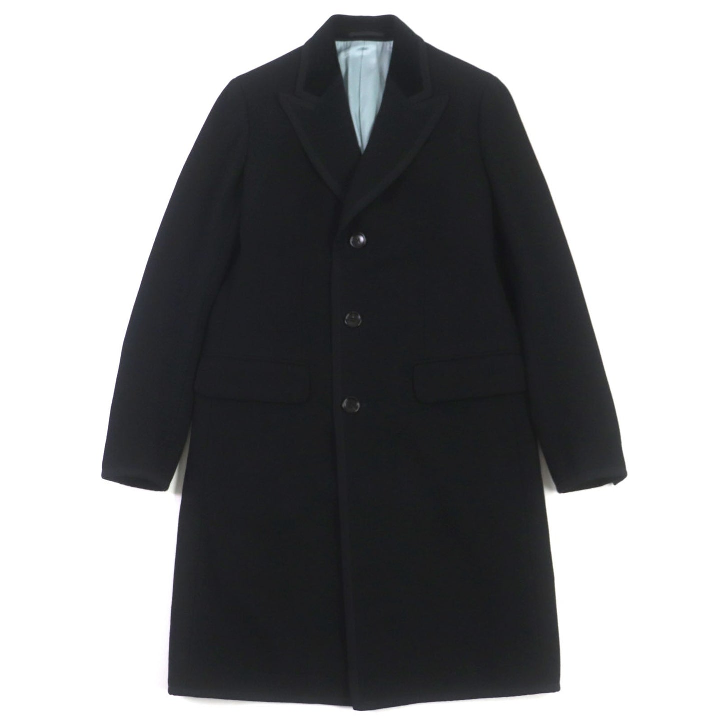 GUCCI Chester coat 488545 Outer: 100% wool, Lining: 100% rayon, Sleeve lining: 100% cupra, Embroidery: 100% metal fiber black DIY mens 46 Used