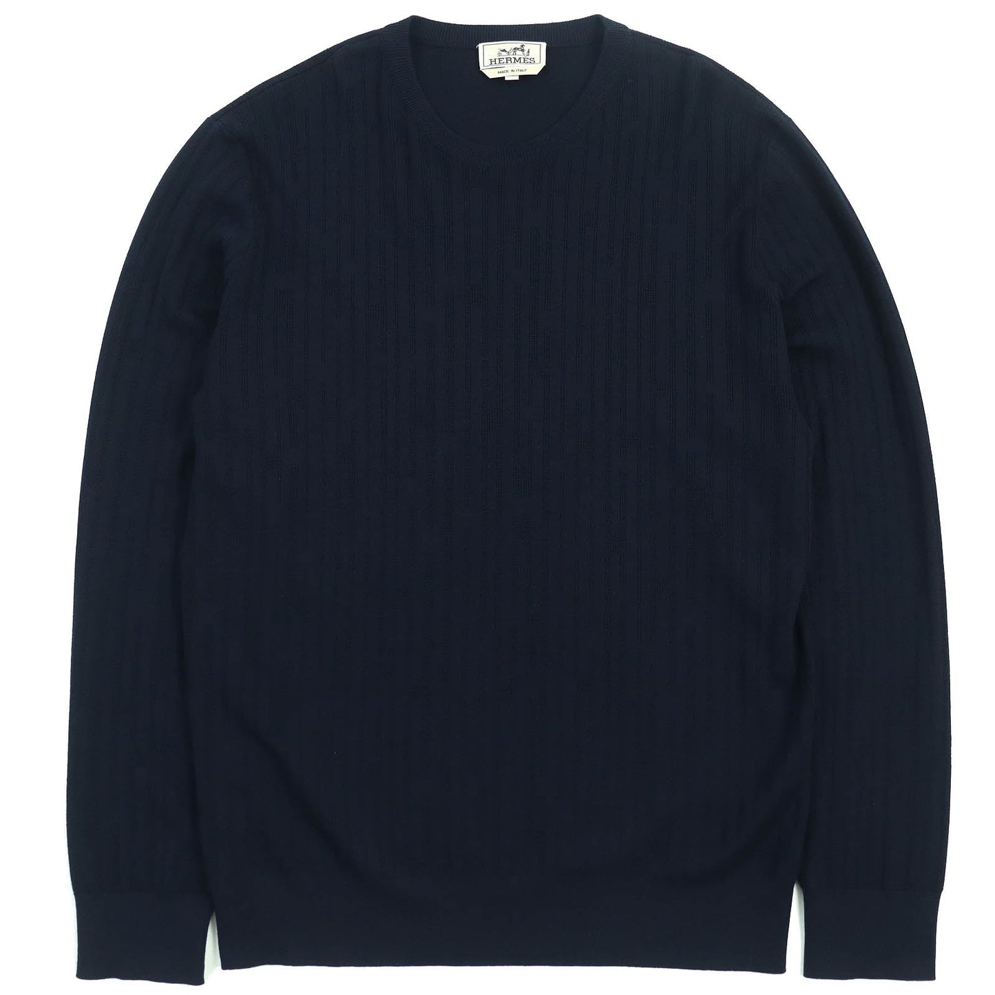 HERMES knit wool Navy L