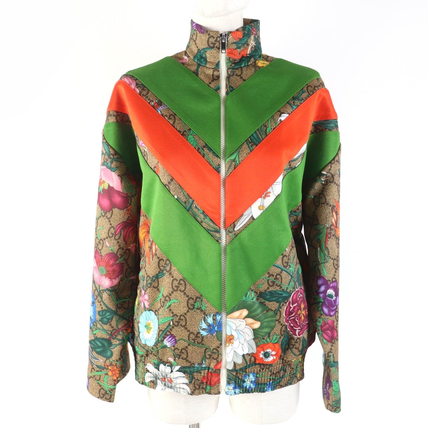 GUCCI 605443 Main: 61% polyester, Main: 39% cotton, Part: 55% polyester, Part: 45% cotton multicolor Women XXS Used