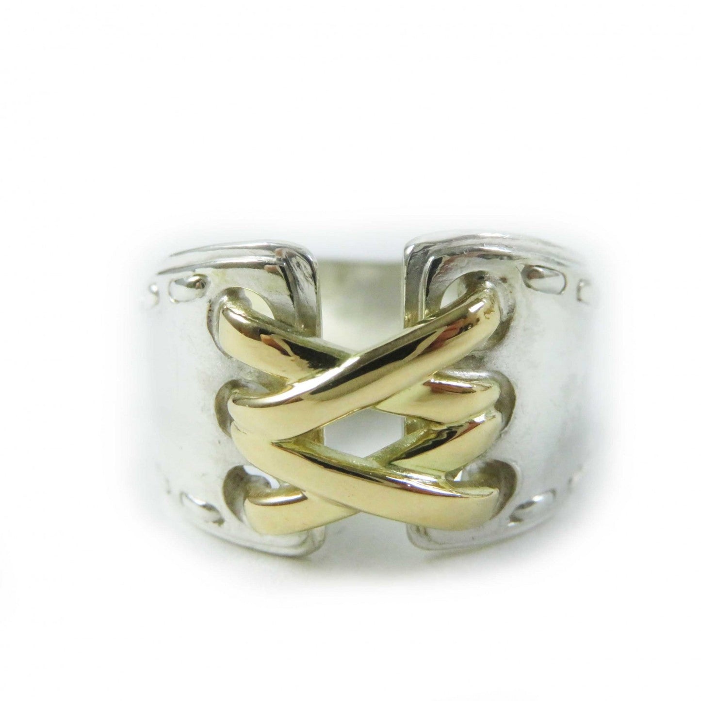 HERMES Ring AG925 Silver gold Mexico