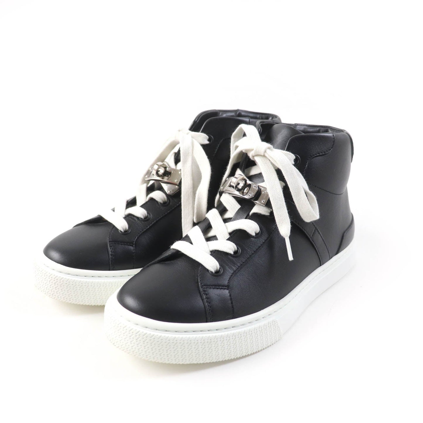 HERMES High cut sneakers 212260Z Main: Leather black Daydream Women 36.5 Used